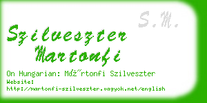 szilveszter martonfi business card